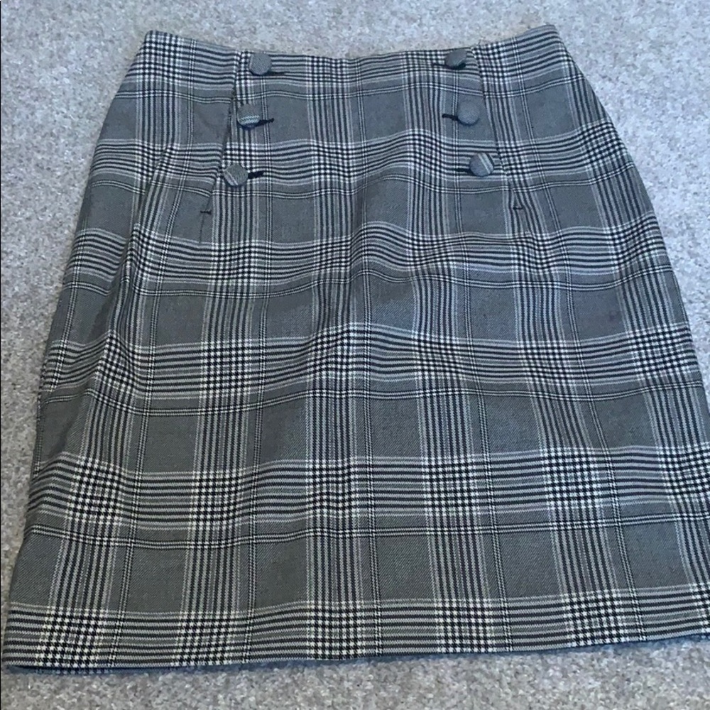 Plaid pencil skirt
